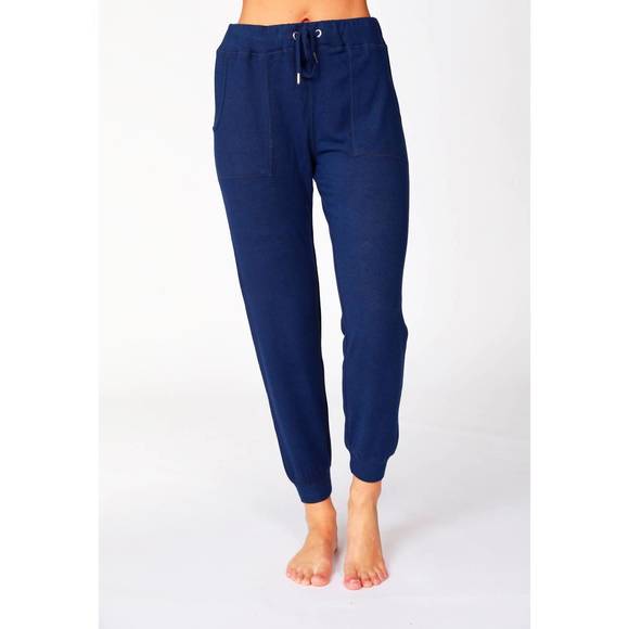 NEW FRENCH KYSS soft stretch drawstring jogger in navy - Picture 1 of 1